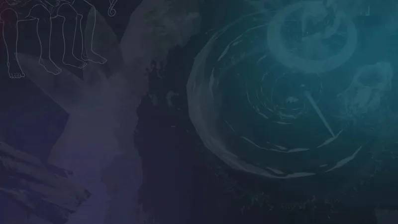 Constellation-style line art and a dream vortex forming the background art of Shape of Dreams